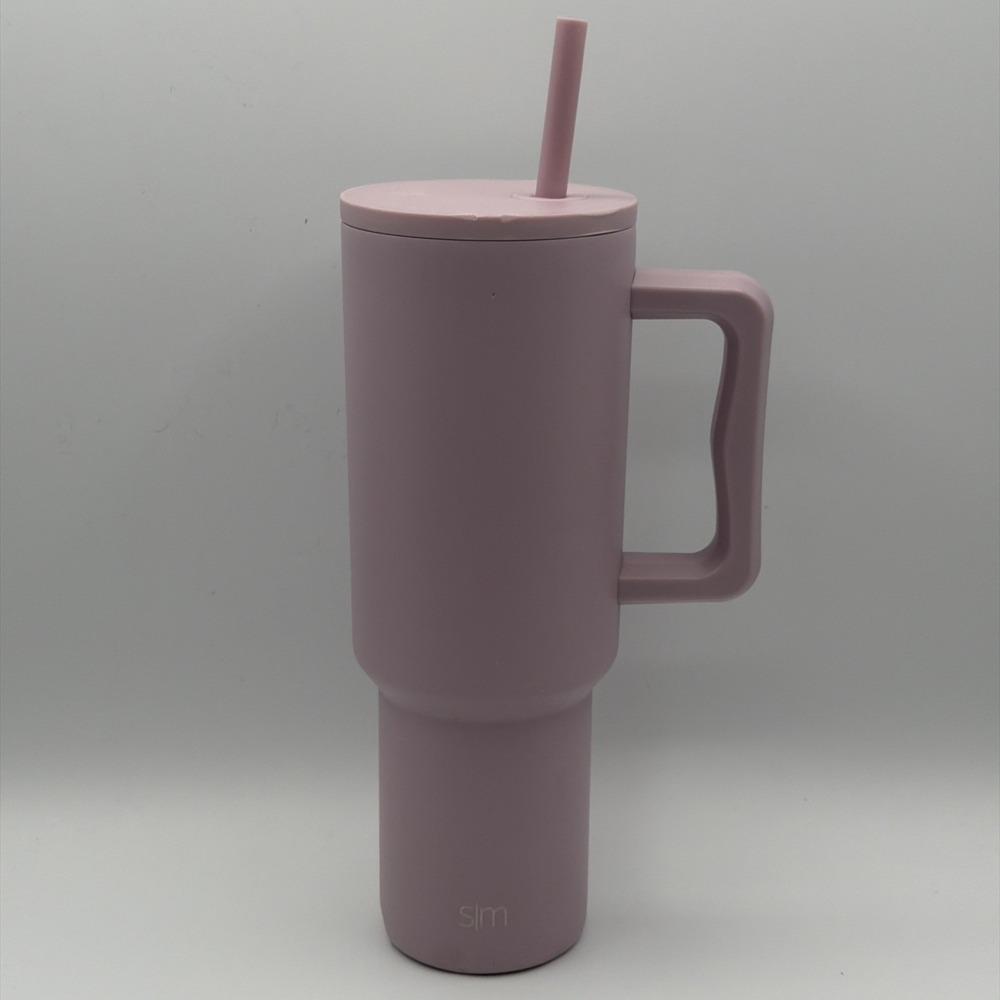 Simple Modern Trek 40oz Stainless Steel Tumbler Pink w/ Handle, Lid & Straw
